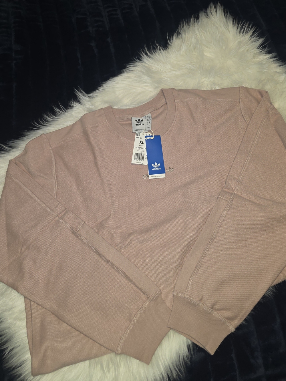 adidas Men’s Mauve Crewneck Sweatshirt (XL) And Matching Sweatpants (XXL)